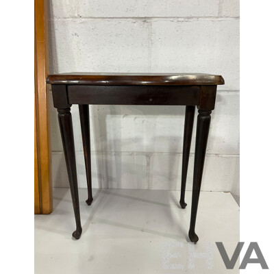 Assorted Wooden Furniture Including Plant Stand, Side Table, Mirror, Carved Figure  - Lot of 7