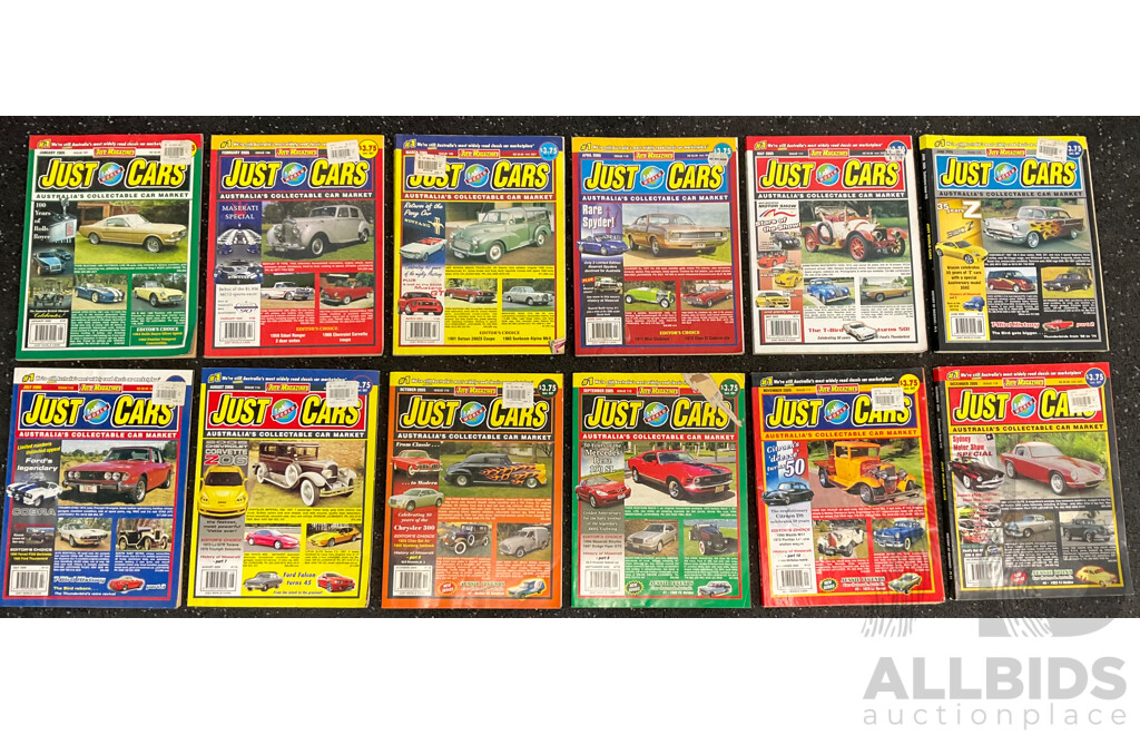 Collection of 39 JUST WORLD CARS Magazines (2003-2006)