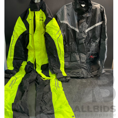 RJAYS Jacket & DRIRIDER Waterproof Rain Suit - Size XS - Lot of 2