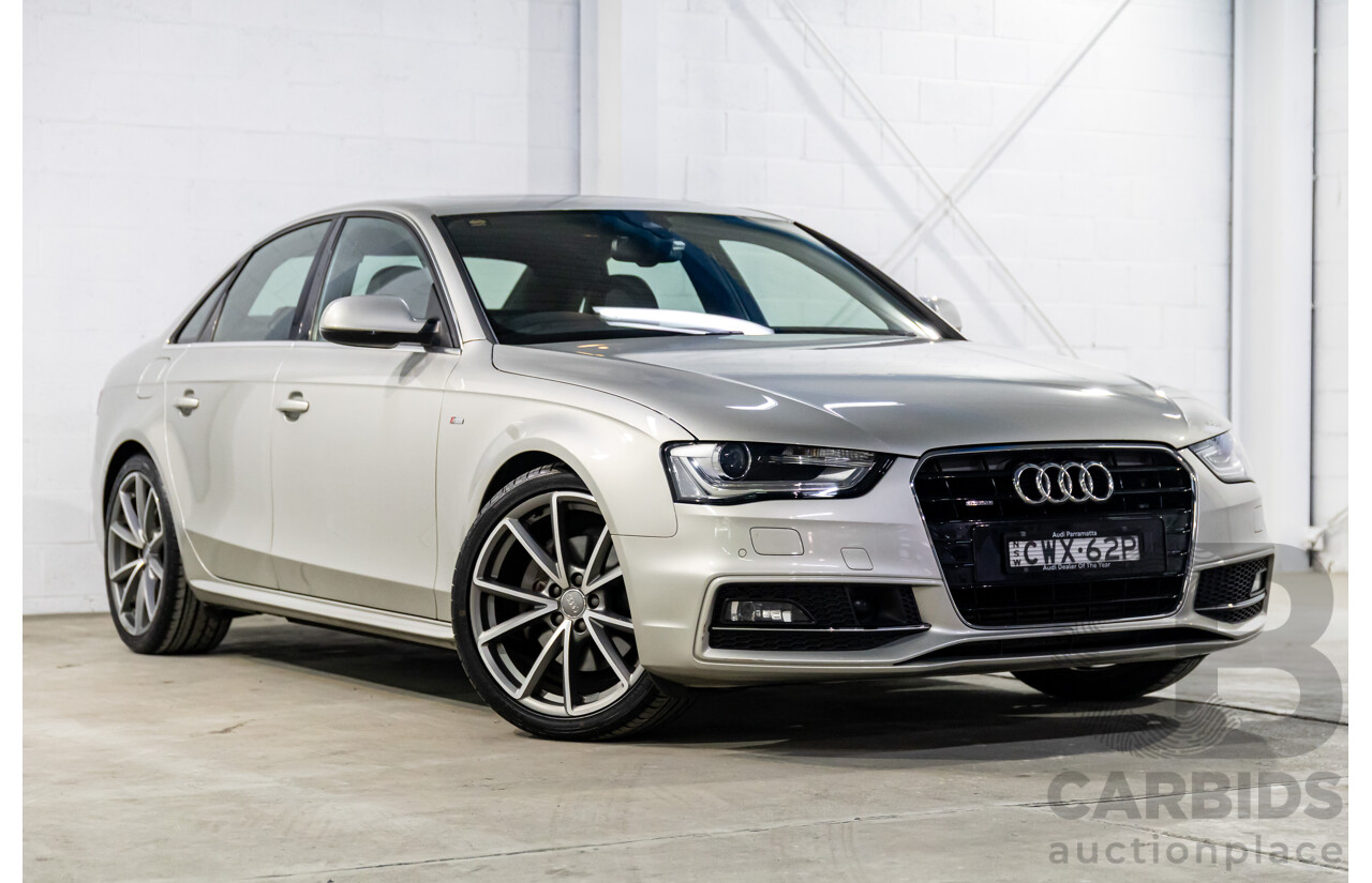 6/2015 Audi A4 2.0 TFSI Ambition Quattro B8 (8K) MY15 4d Sedan Cuvee Silver Metallic Turbo 2.0L