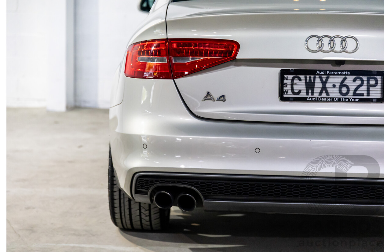 6/2015 Audi A4 2.0 TFSI Ambition Quattro B8 (8K) MY15 4d Sedan Cuvee Silver Metallic Turbo 2.0L