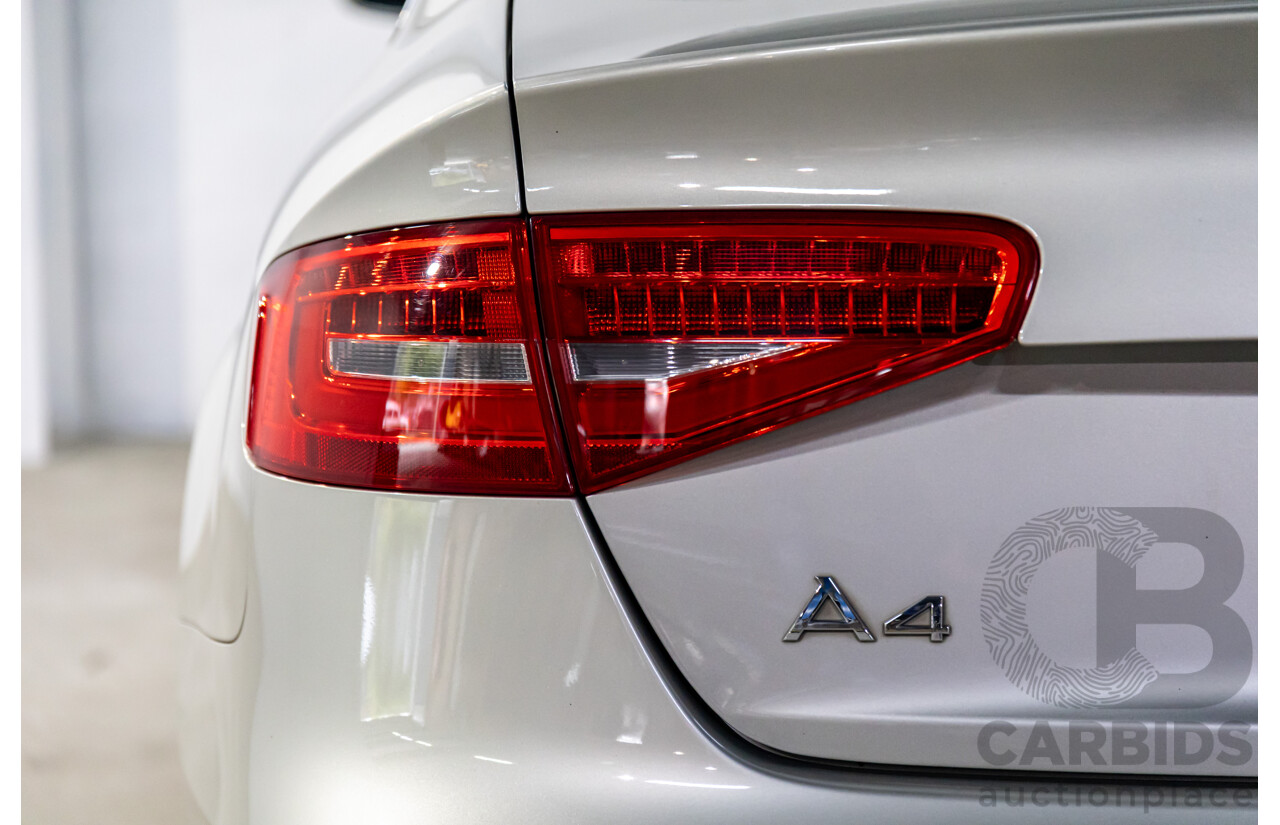 6/2015 Audi A4 2.0 TFSI Ambition Quattro B8 (8K) MY15 4d Sedan Cuvee Silver Metallic Turbo 2.0L