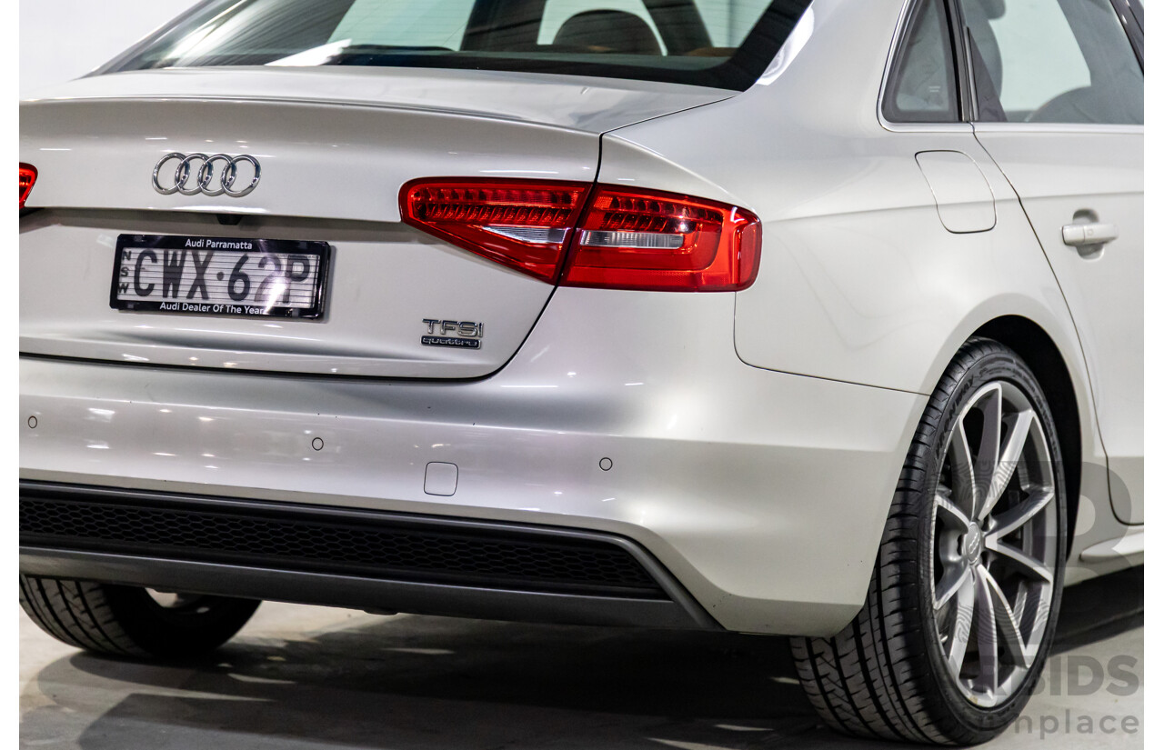6/2015 Audi A4 2.0 TFSI Ambition Quattro B8 (8K) MY15 4d Sedan Cuvee Silver Metallic Turbo 2.0L
