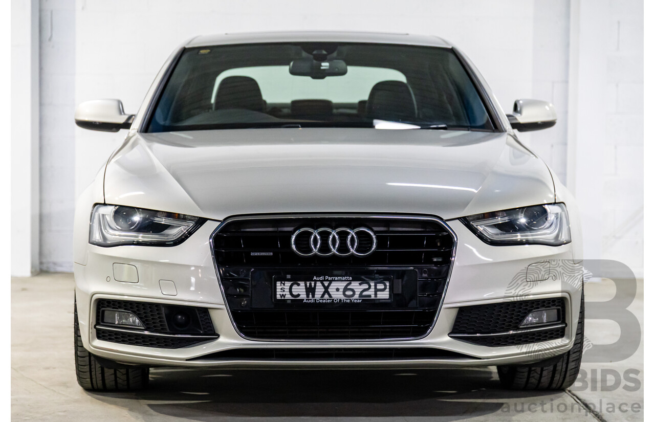 6/2015 Audi A4 2.0 TFSI Ambition Quattro B8 (8K) MY15 4d Sedan Cuvee Silver Metallic Turbo 2.0L