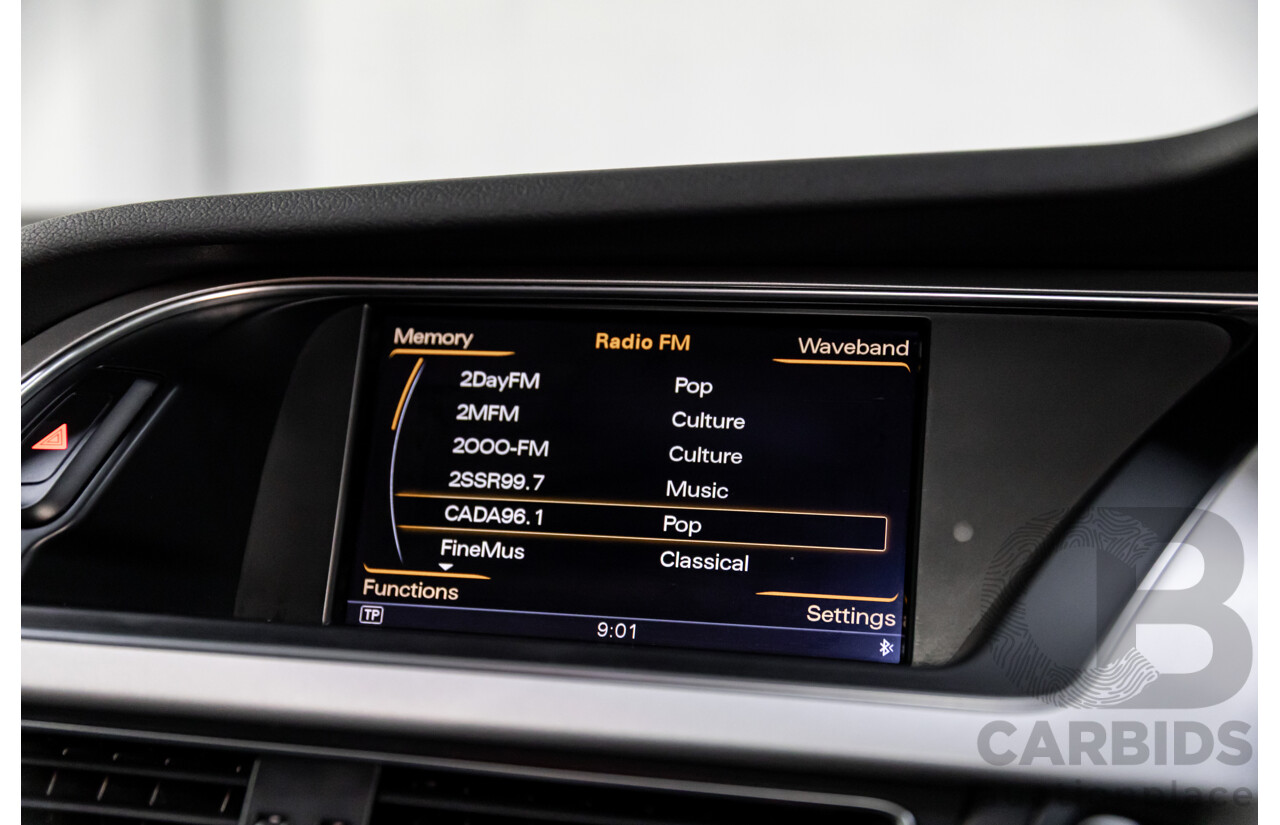 6/2015 Audi A4 2.0 TFSI Ambition Quattro B8 (8K) MY15 4d Sedan Cuvee Silver Metallic Turbo 2.0L
