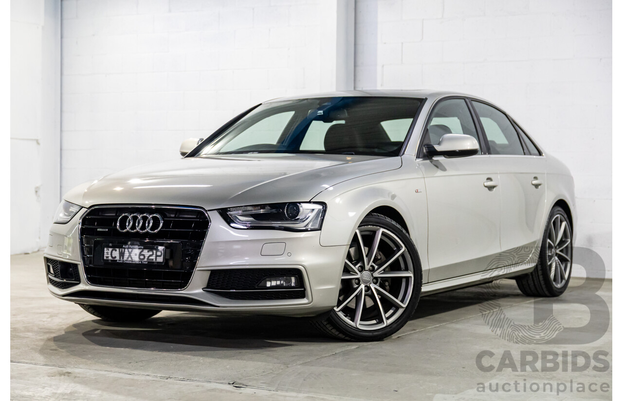 6/2015 Audi A4 2.0 TFSI Ambition Quattro B8 (8K) MY15 4d Sedan Cuvee Silver Metallic Turbo 2.0L