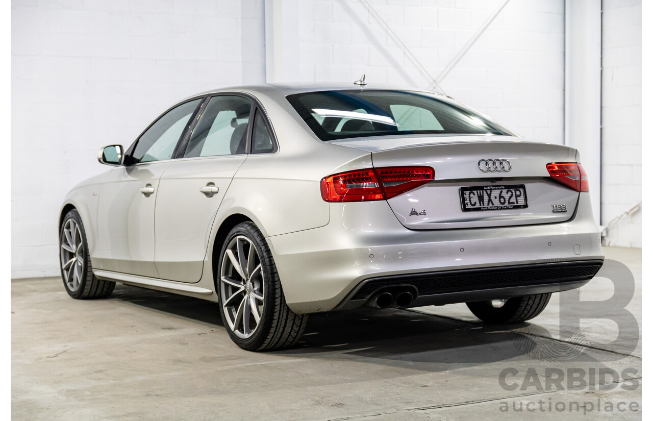 6/2015 Audi A4 2.0 TFSI Ambition Quattro B8 (8K) MY15 4d Sedan Cuvee Silver Metallic Turbo 2.0L
