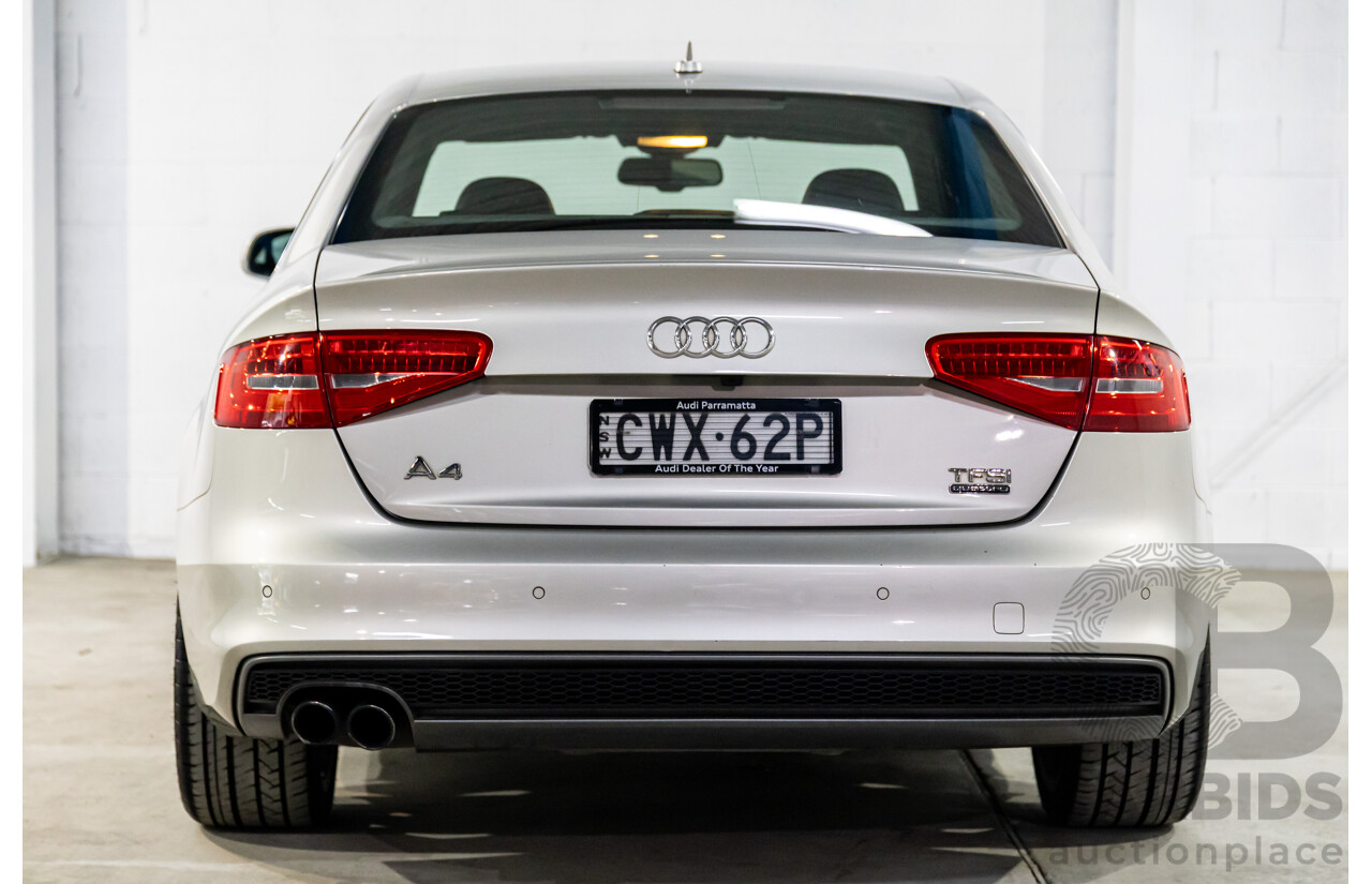 6/2015 Audi A4 2.0 TFSI Ambition Quattro B8 (8K) MY15 4d Sedan Cuvee Silver Metallic Turbo 2.0L