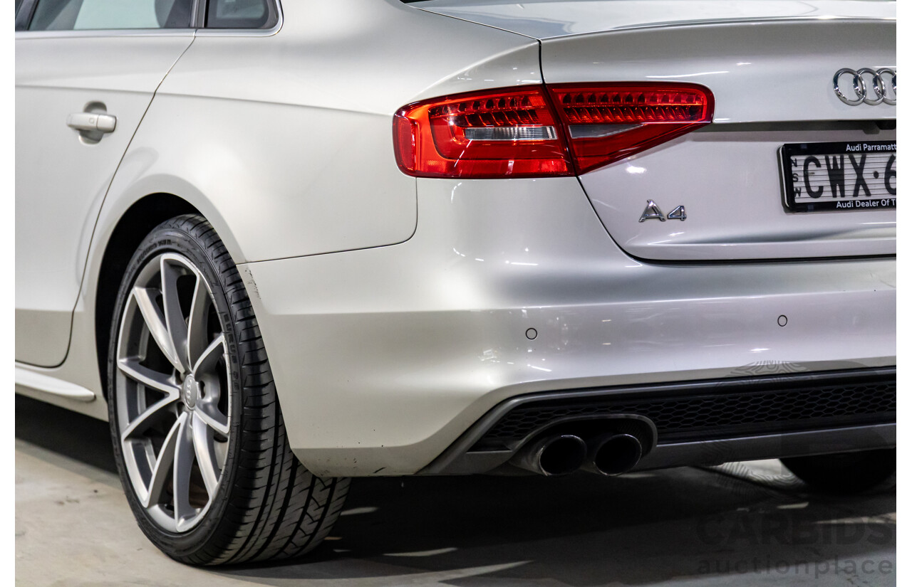6/2015 Audi A4 2.0 TFSI Ambition Quattro B8 (8K) MY15 4d Sedan Cuvee Silver Metallic Turbo 2.0L