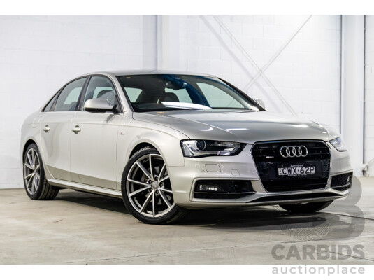6/2015 Audi A4 2.0 TFSI Ambition Quattro B8 (8K) MY15 4d Sedan Cuvee Silver Metallic Turbo 2.0L