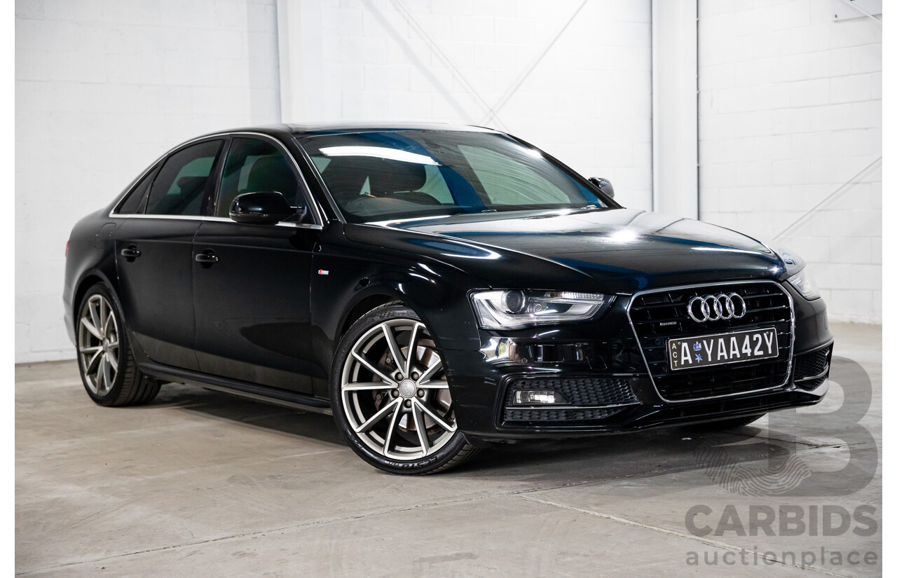 7/2015 Audi A4 2.0 TFSI Ambition Quattro B8 (8K) MY15 4d Sedan Mythos Black Metallic Turbo 2.0L