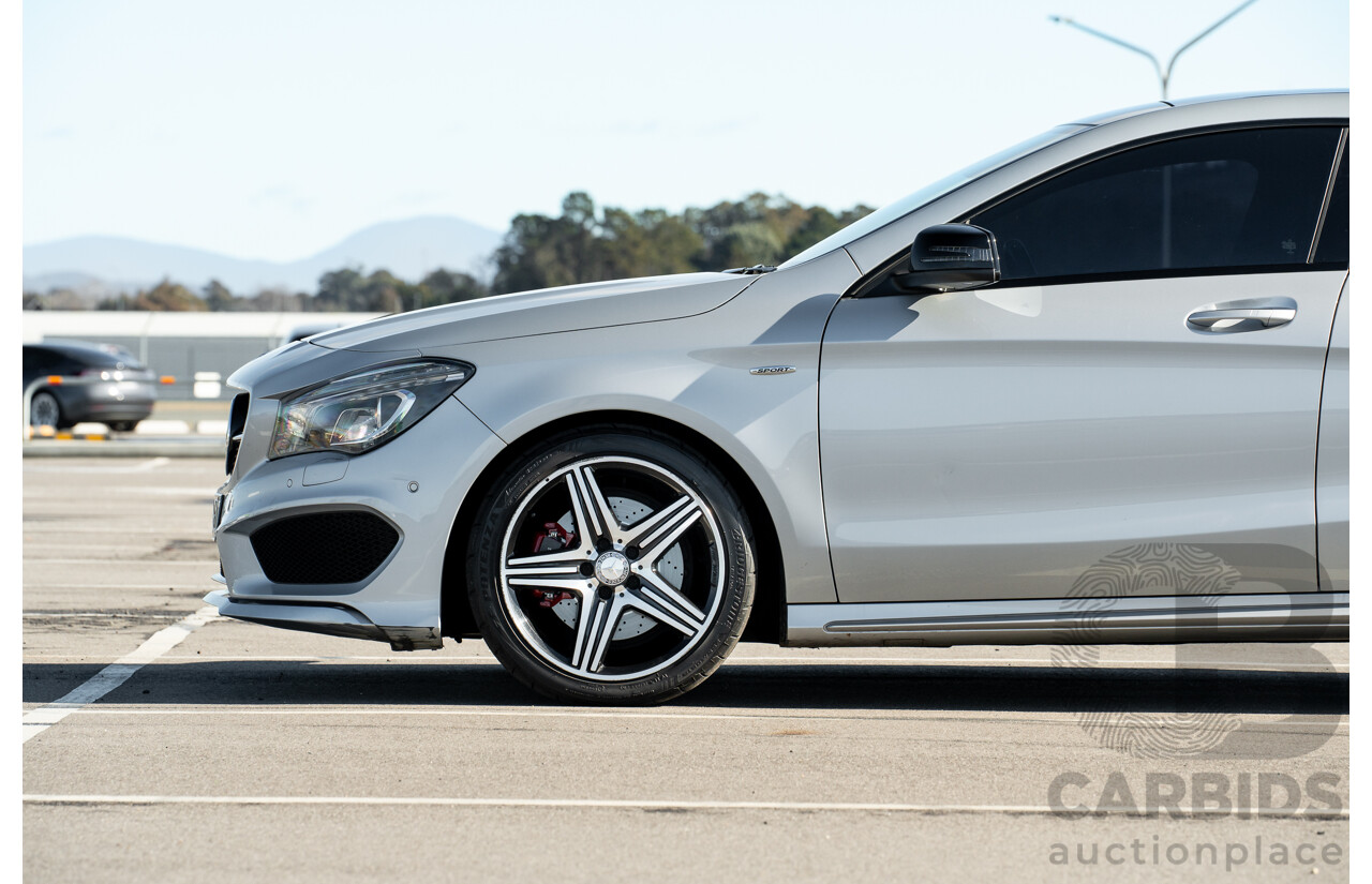 01/2015 Mercedes Benz CLA 250 Sport 4matic (AWD) 117 MY15 4d Coupe Polar Silver Metallic Turbo 2.0L