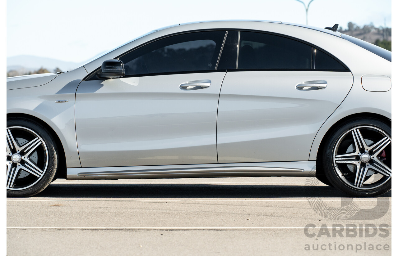 01/2015 Mercedes Benz CLA 250 Sport 4matic (AWD) 117 MY15 4d Coupe Polar Silver Metallic Turbo 2.0L