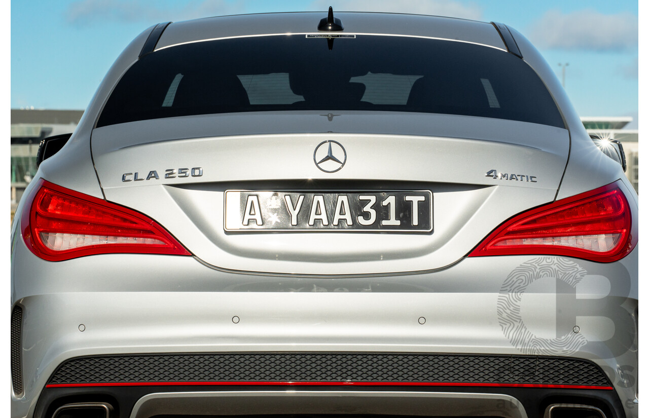 01/2015 Mercedes Benz CLA 250 Sport 4matic (AWD) 117 MY15 4d Coupe Polar Silver Metallic Turbo 2.0L