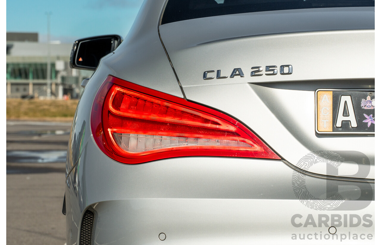 01/2015 Mercedes Benz CLA 250 Sport 4matic (AWD) 117 MY15 4d Coupe Polar Silver Metallic Turbo 2.0L