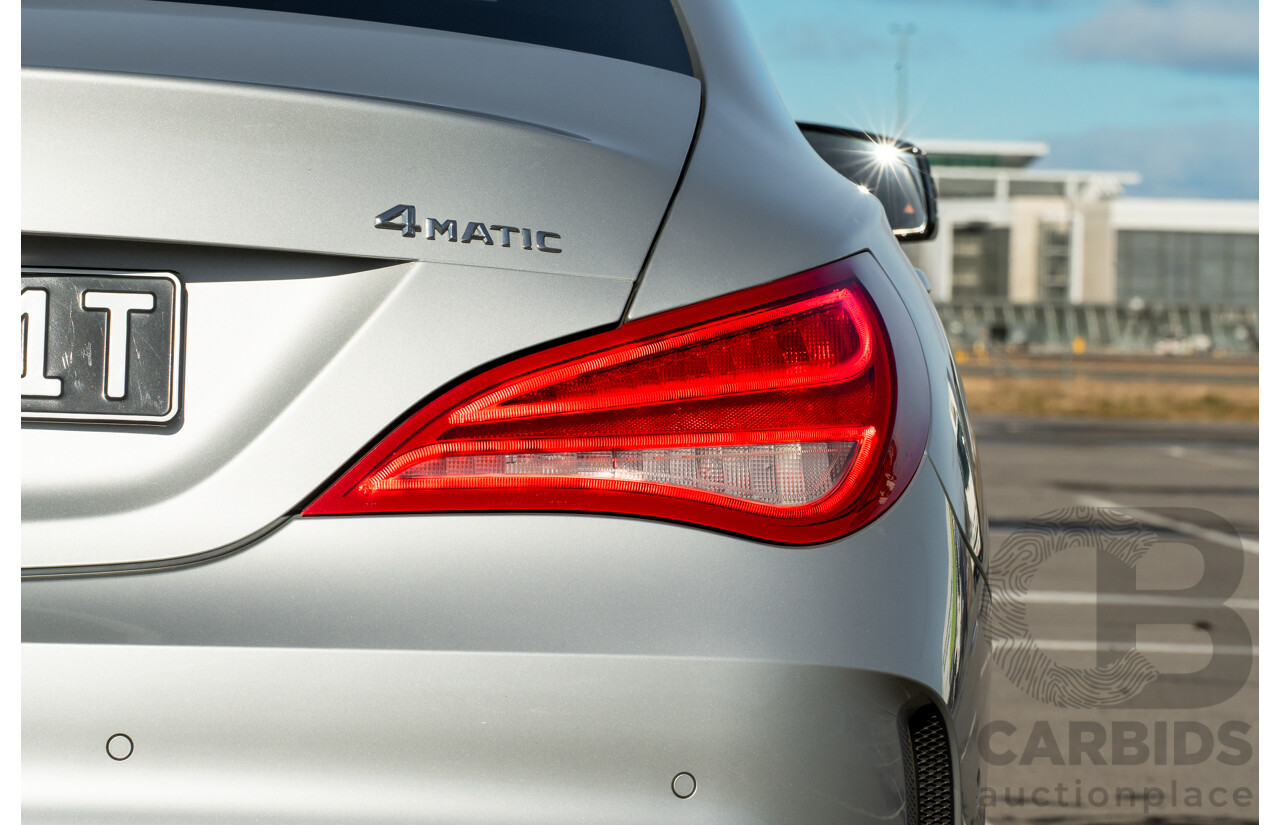 01/2015 Mercedes Benz CLA 250 Sport 4matic (AWD) 117 MY15 4d Coupe Polar Silver Metallic Turbo 2.0L