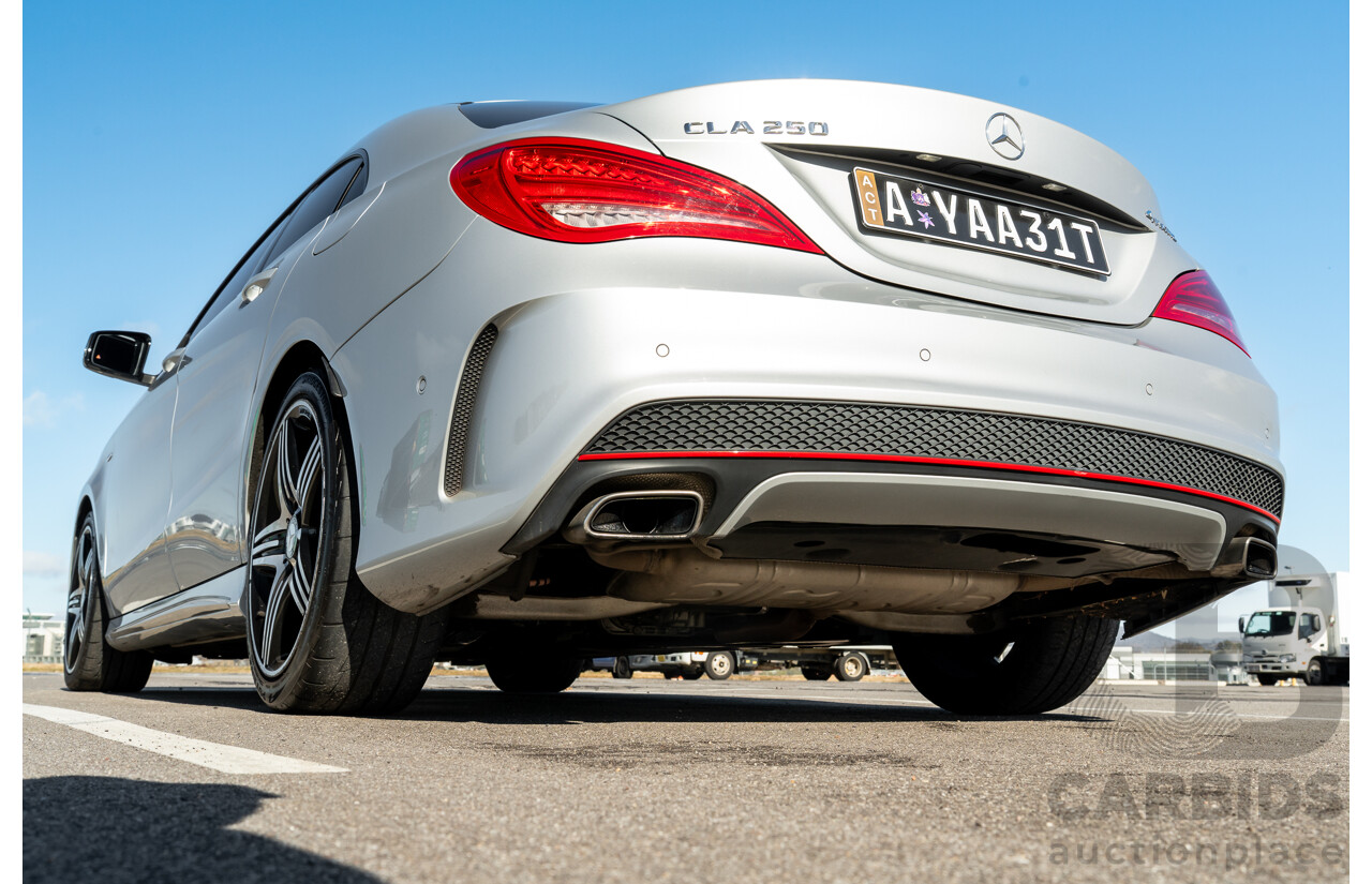 01/2015 Mercedes Benz CLA 250 Sport 4matic (AWD) 117 MY15 4d Coupe Polar Silver Metallic Turbo 2.0L