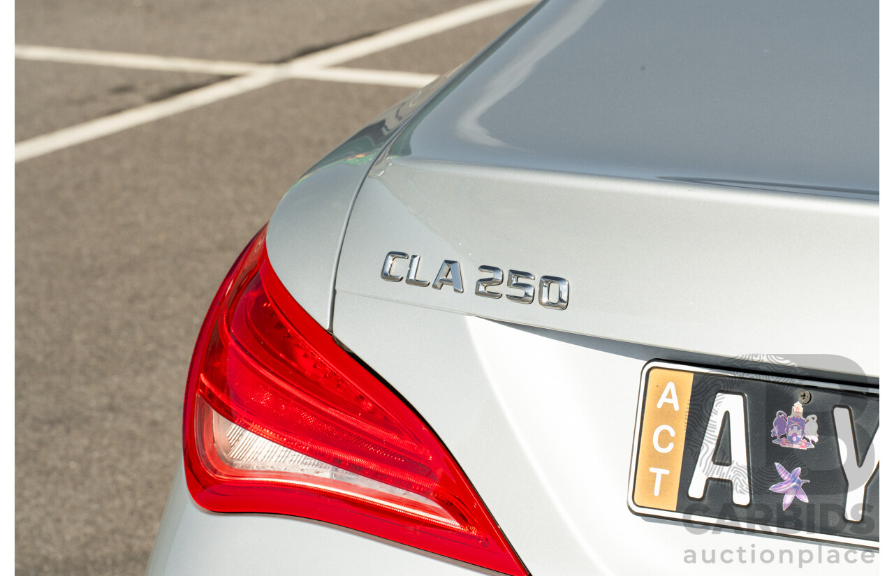 01/2015 Mercedes Benz CLA 250 Sport 4matic (AWD) 117 MY15 4d Coupe Polar Silver Metallic Turbo 2.0L