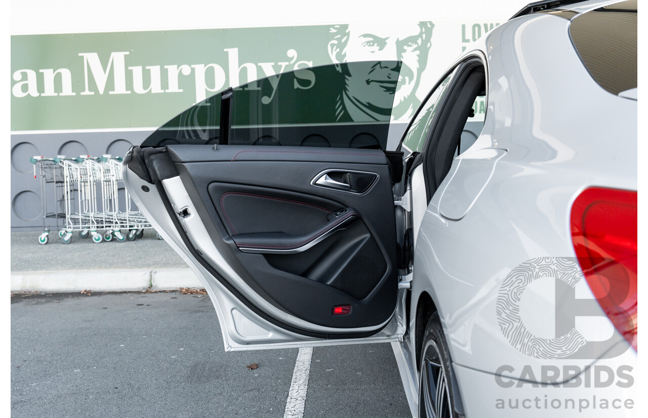 01/2015 Mercedes Benz CLA 250 Sport 4matic (AWD) 117 MY15 4d Coupe Polar Silver Metallic Turbo 2.0L
