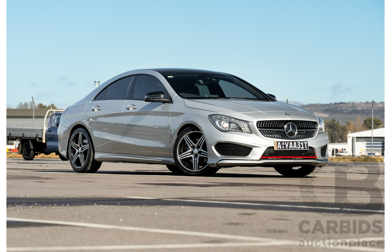 01/2015 Mercedes Benz CLA 250 Sport 4matic (AWD) 117 MY15 4d Coupe Polar Silver Metallic Turbo 2.0L