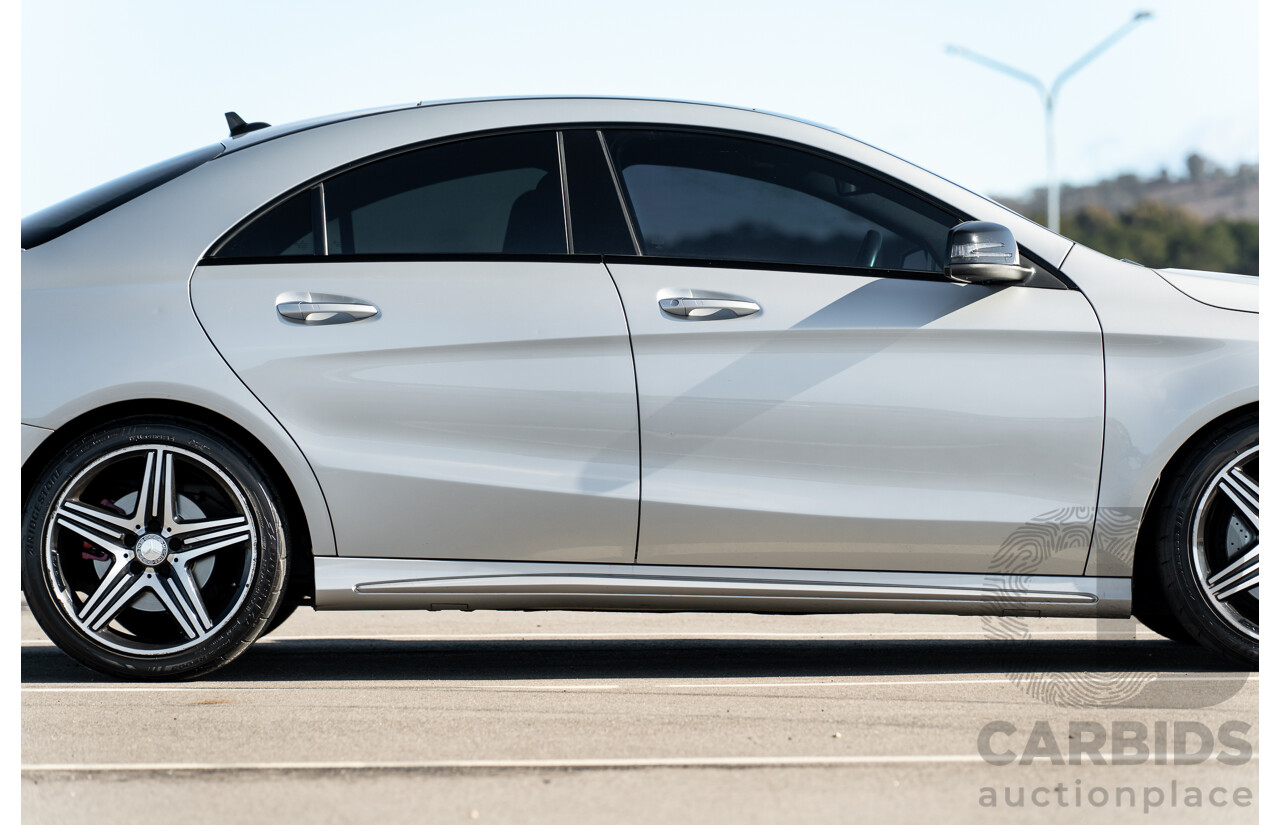 01/2015 Mercedes Benz CLA 250 Sport 4matic (AWD) 117 MY15 4d Coupe Polar Silver Metallic Turbo 2.0L