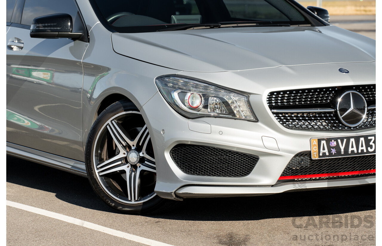 01/2015 Mercedes Benz CLA 250 Sport 4matic (AWD) 117 MY15 4d Coupe Polar Silver Metallic Turbo 2.0L
