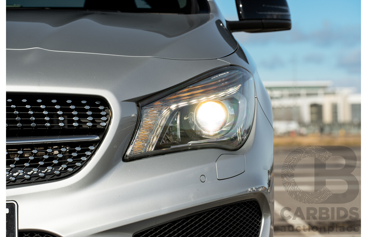 01/2015 Mercedes Benz CLA 250 Sport 4matic (AWD) 117 MY15 4d Coupe Polar Silver Metallic Turbo 2.0L