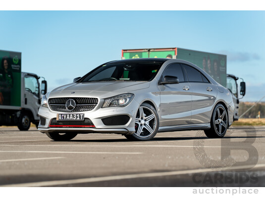 01/2015 Mercedes Benz CLA 250 Sport 4matic (AWD) 117 MY15 4d Coupe Polar Silver Metallic Turbo 2.0L