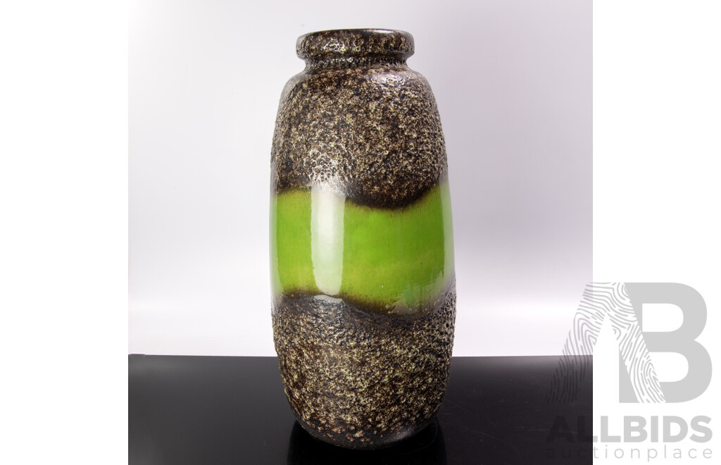 Funky Mid Century Textured and Glazed West German Ceramic Vase