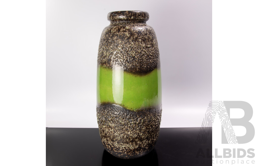 Funky Mid Century Textured and Glazed West German Ceramic Vase