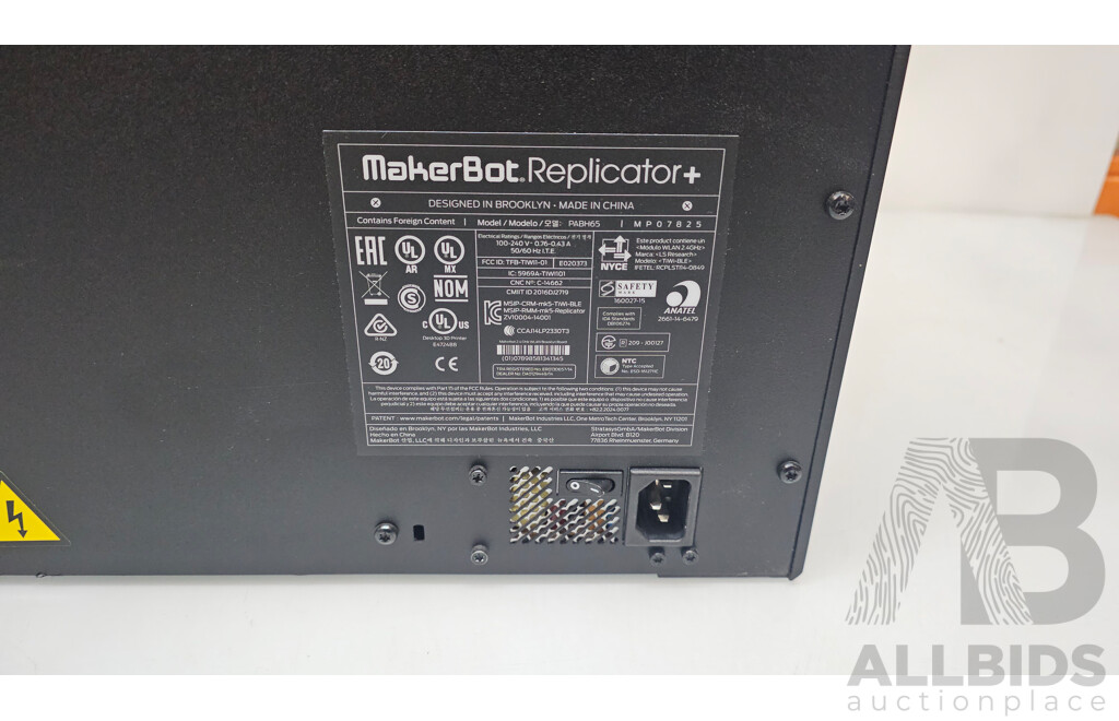 MakerBot (PABH65) Replicator+ 3D Printer
