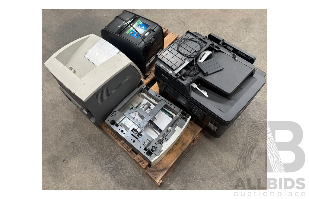 Pallet Lot of Assorted Printers/Monitors