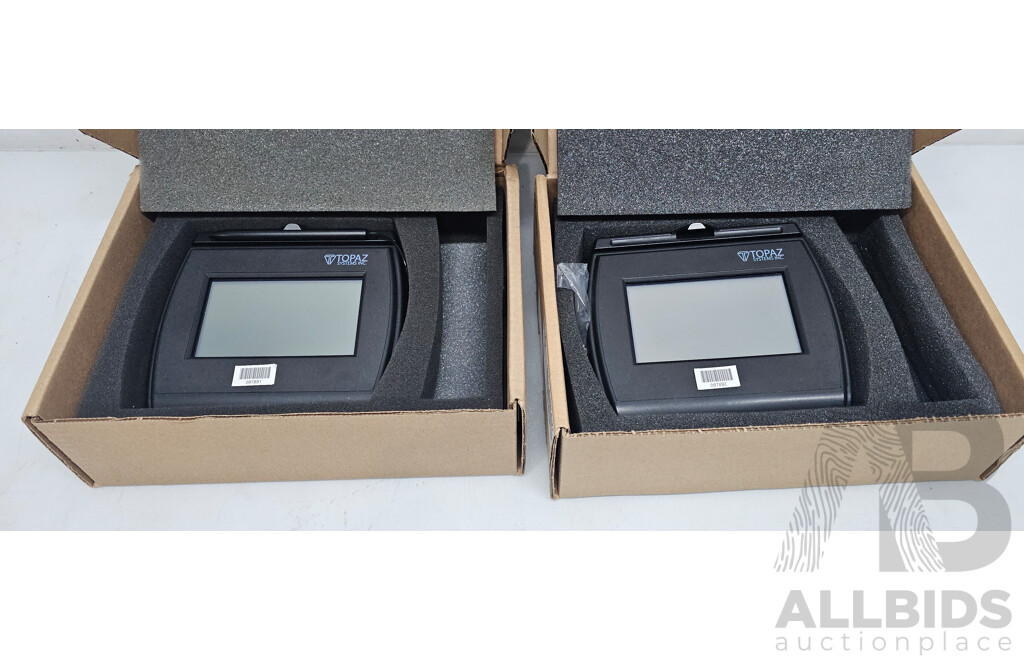 Topaz Systems Inc SigLite LCD 4x3 Signature Pad - Lot of Two