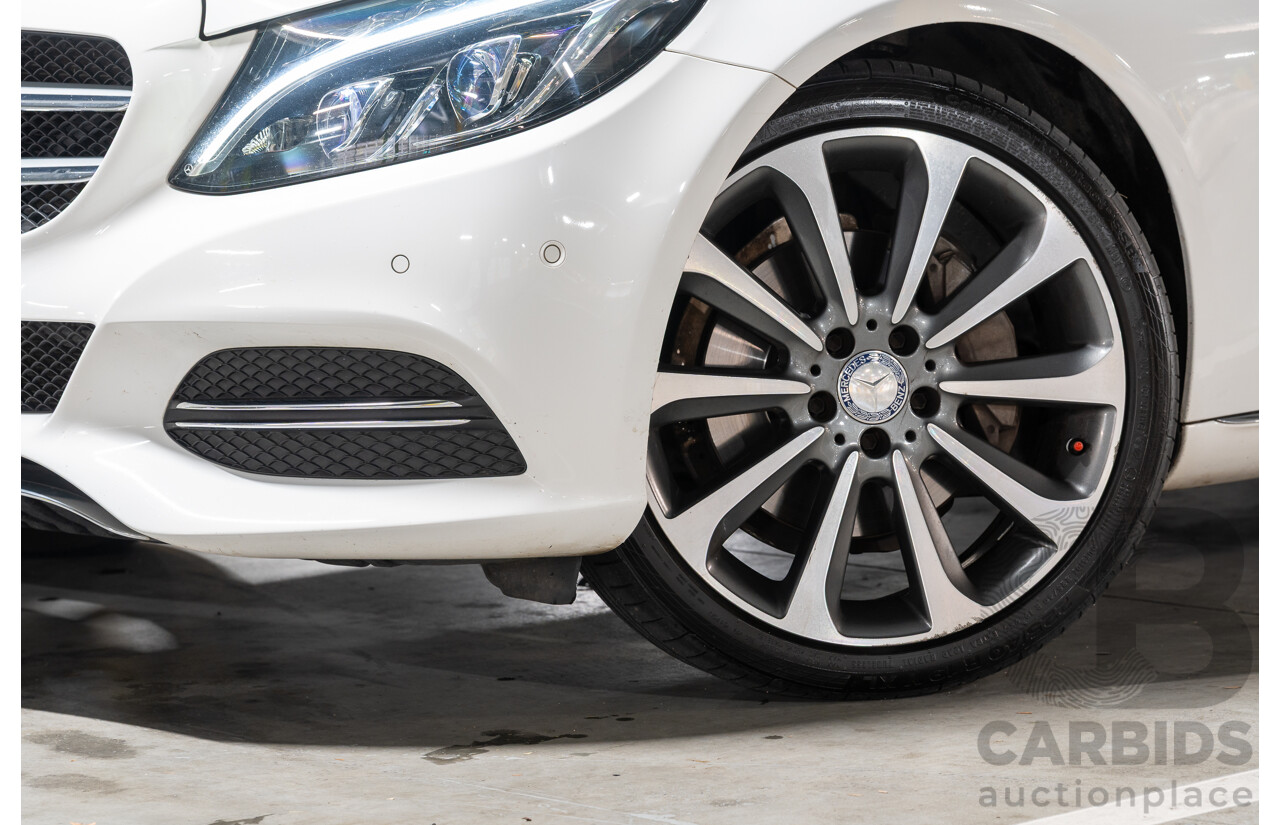 10/2014 Mercedes Benz C250 Bluetec W205 4d Sedan Polar White Turbo Diesel 2.1L