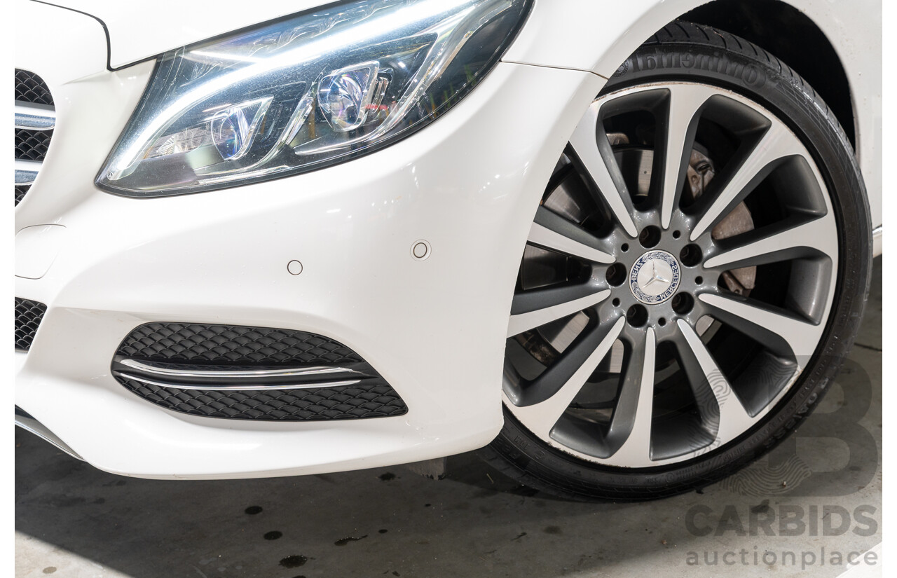10/2014 Mercedes Benz C250 Bluetec W205 4d Sedan Polar White Turbo Diesel 2.1L