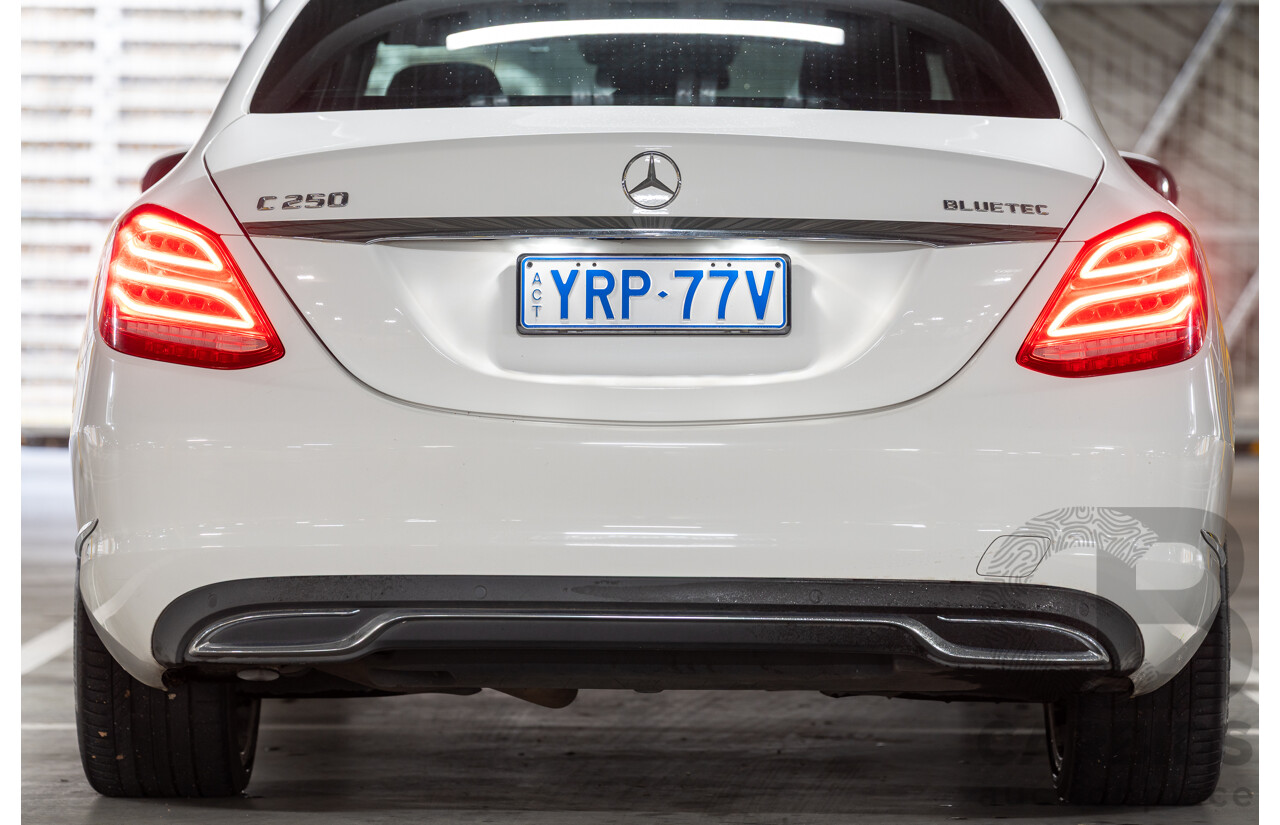 10/2014 Mercedes Benz C250 Bluetec W205 4d Sedan Polar White Turbo Diesel 2.1L