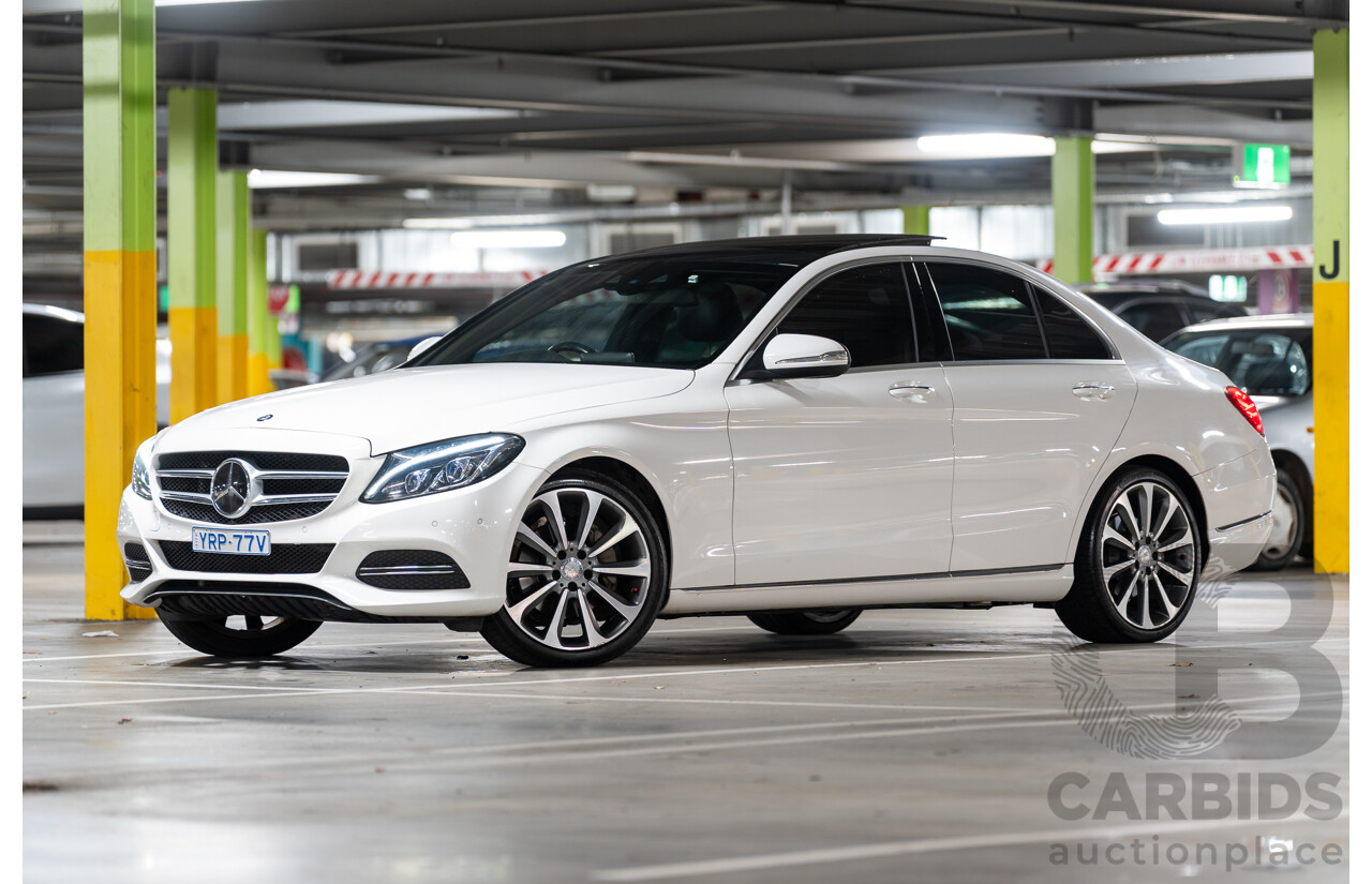 10/2014 Mercedes Benz C250 Bluetec W205 4d Sedan Polar White Turbo Diesel 2.1L