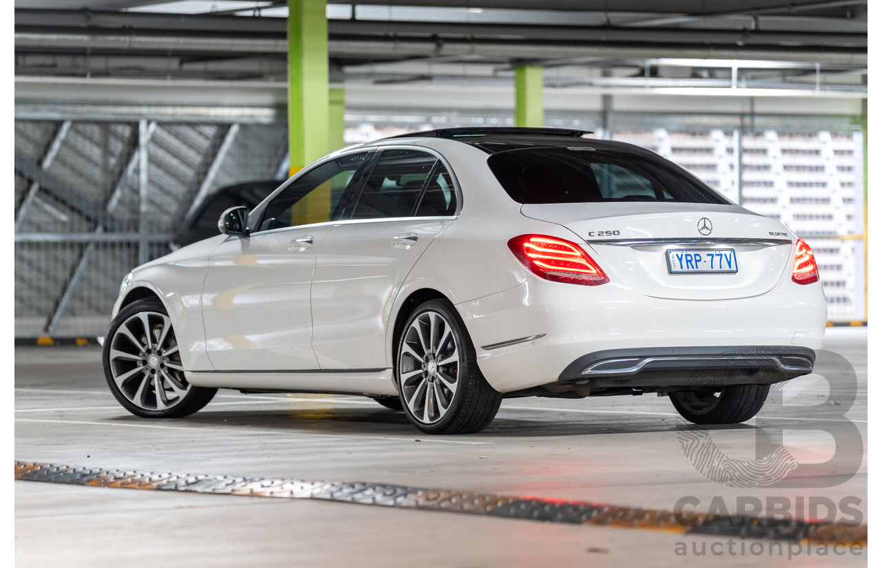 10/2014 Mercedes Benz C250 Bluetec W205 4d Sedan Polar White Turbo Diesel 2.1L