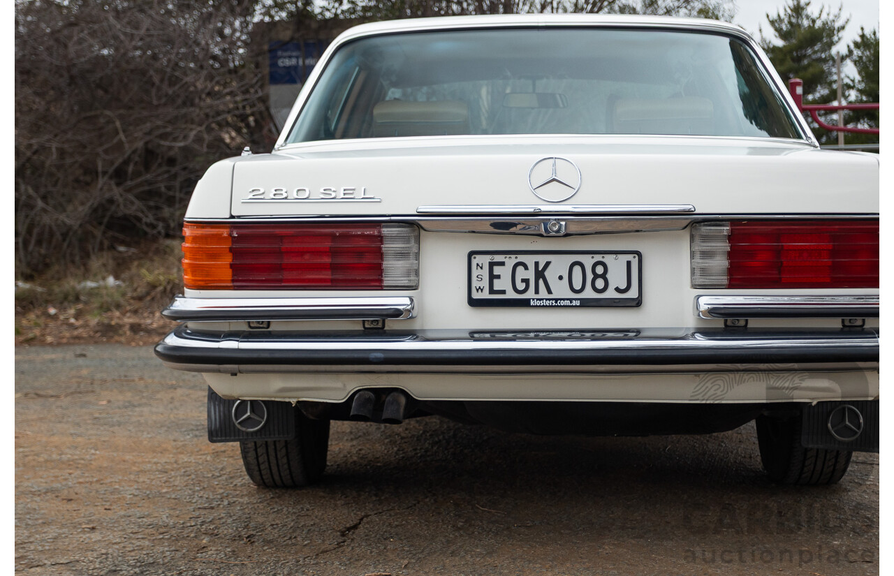 6/1980 Mercedes Benz 280 SEL W116 4d Sedan White 2.8L