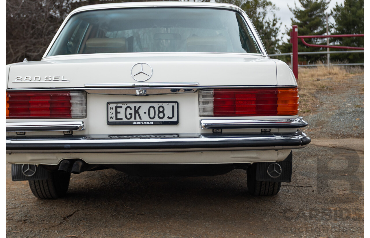 6/1980 Mercedes Benz 280 SEL W116 4d Sedan White 2.8L