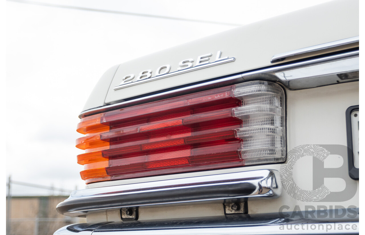 6/1980 Mercedes Benz 280 SEL W116 4d Sedan White 2.8L