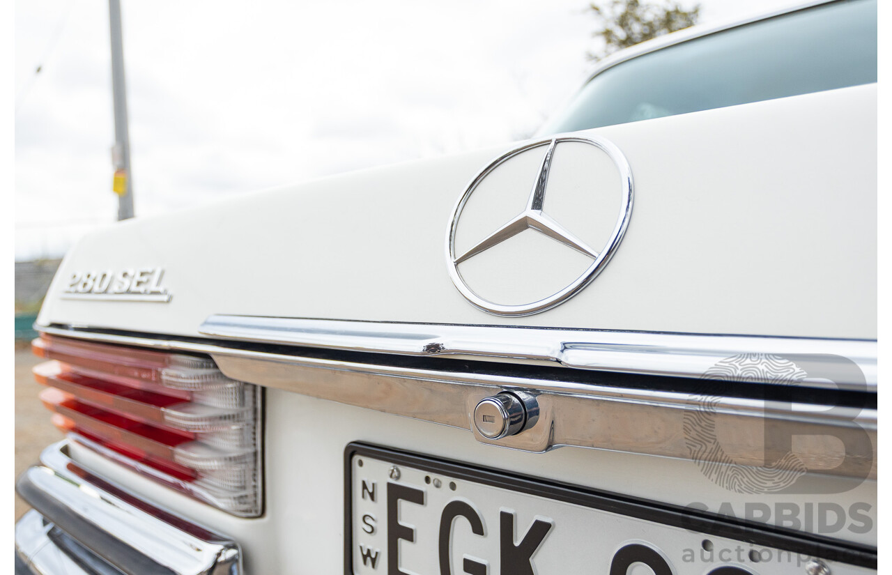 6/1980 Mercedes Benz 280 SEL W116 4d Sedan White 2.8L