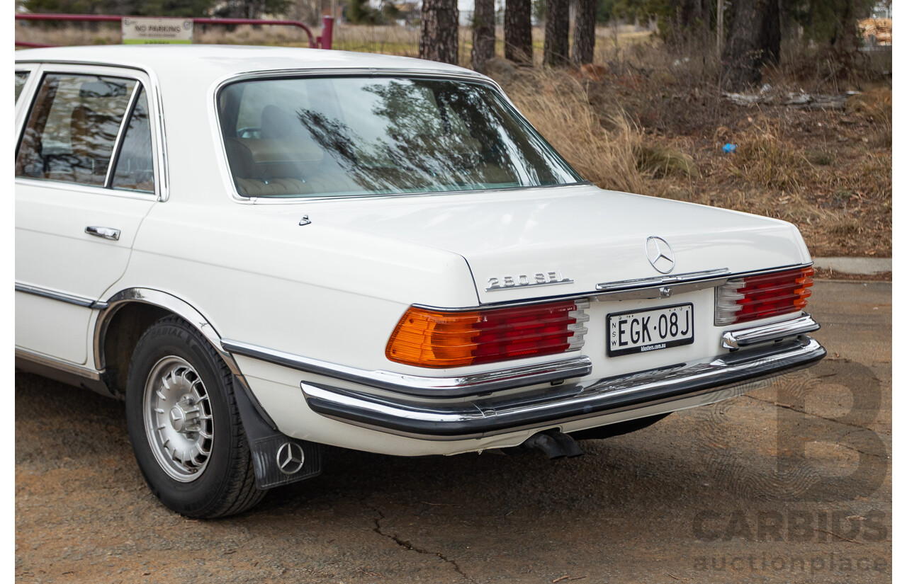 6/1980 Mercedes Benz 280 SEL W116 4d Sedan White 2.8L
