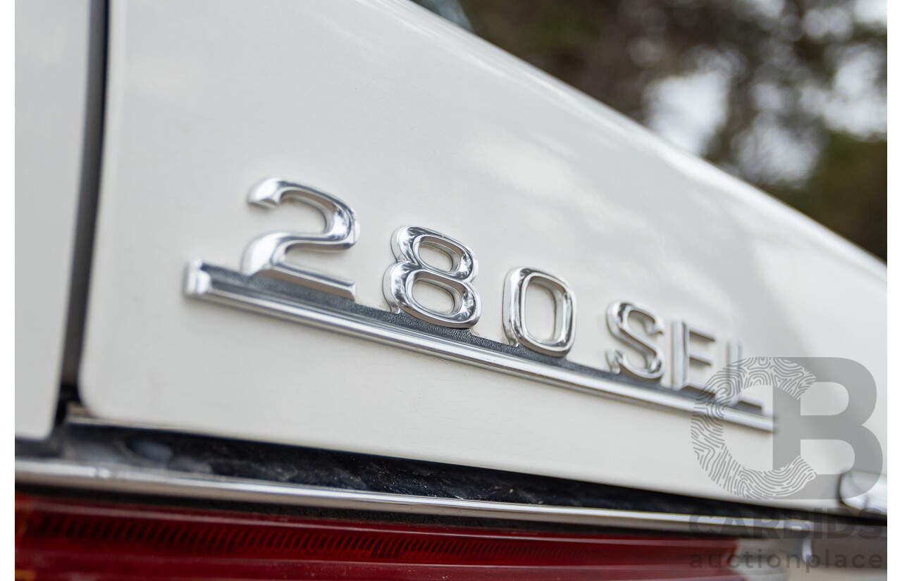 6/1980 Mercedes Benz 280 SEL W116 4d Sedan White 2.8L