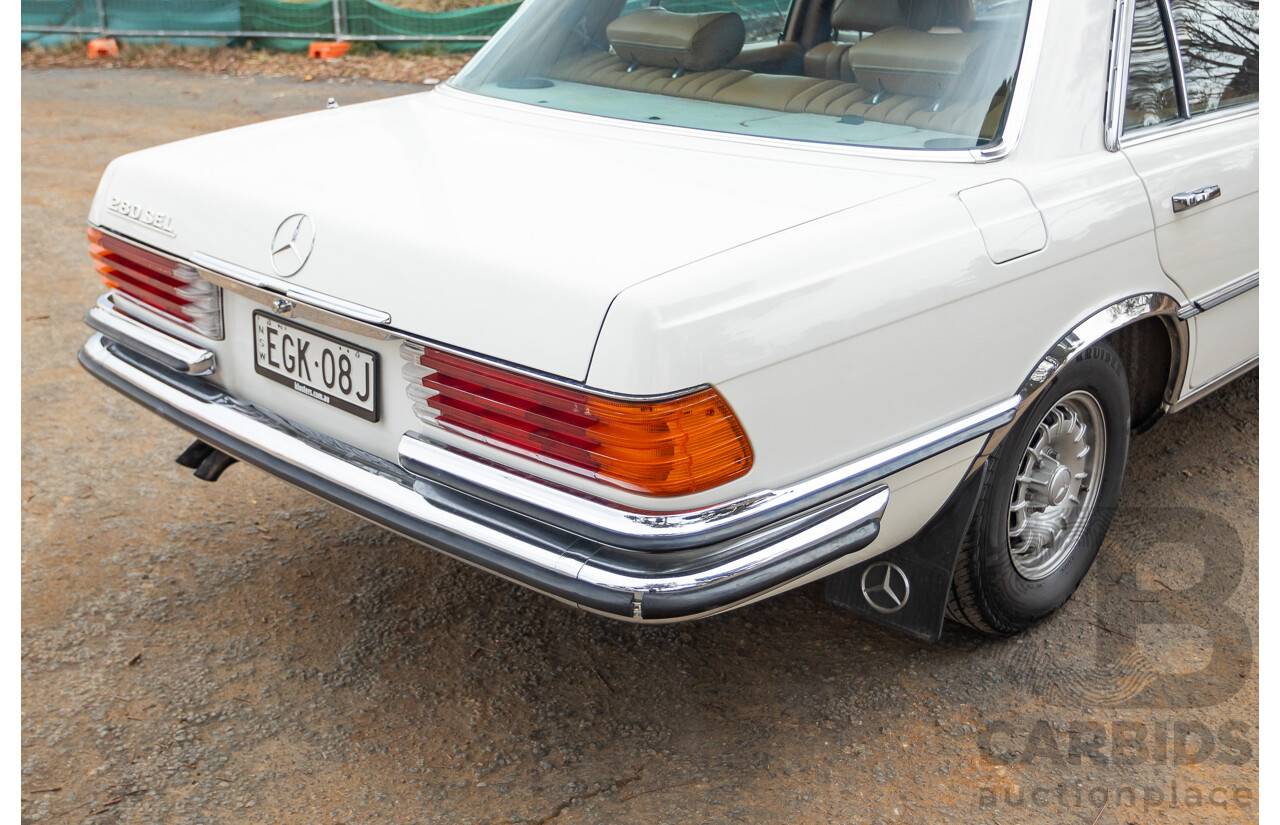 6/1980 Mercedes Benz 280 SEL W116 4d Sedan White 2.8L