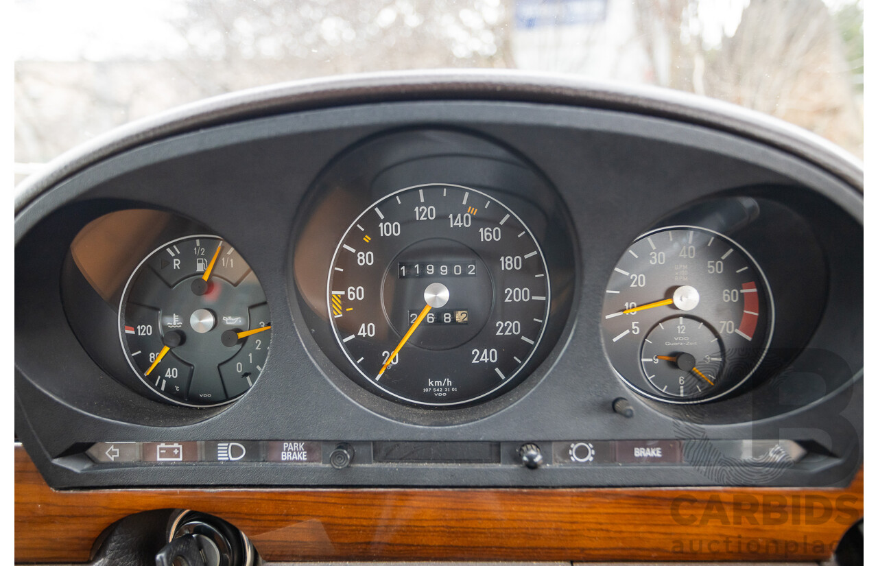 6/1980 Mercedes Benz 280 SEL W116 4d Sedan White 2.8L