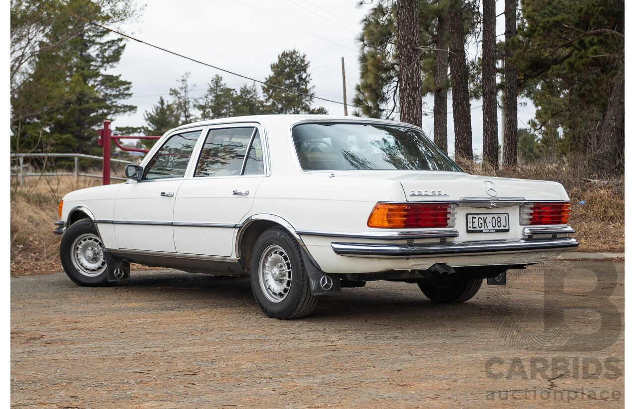 6/1980 Mercedes Benz 280 SEL W116 4d Sedan White 2.8L