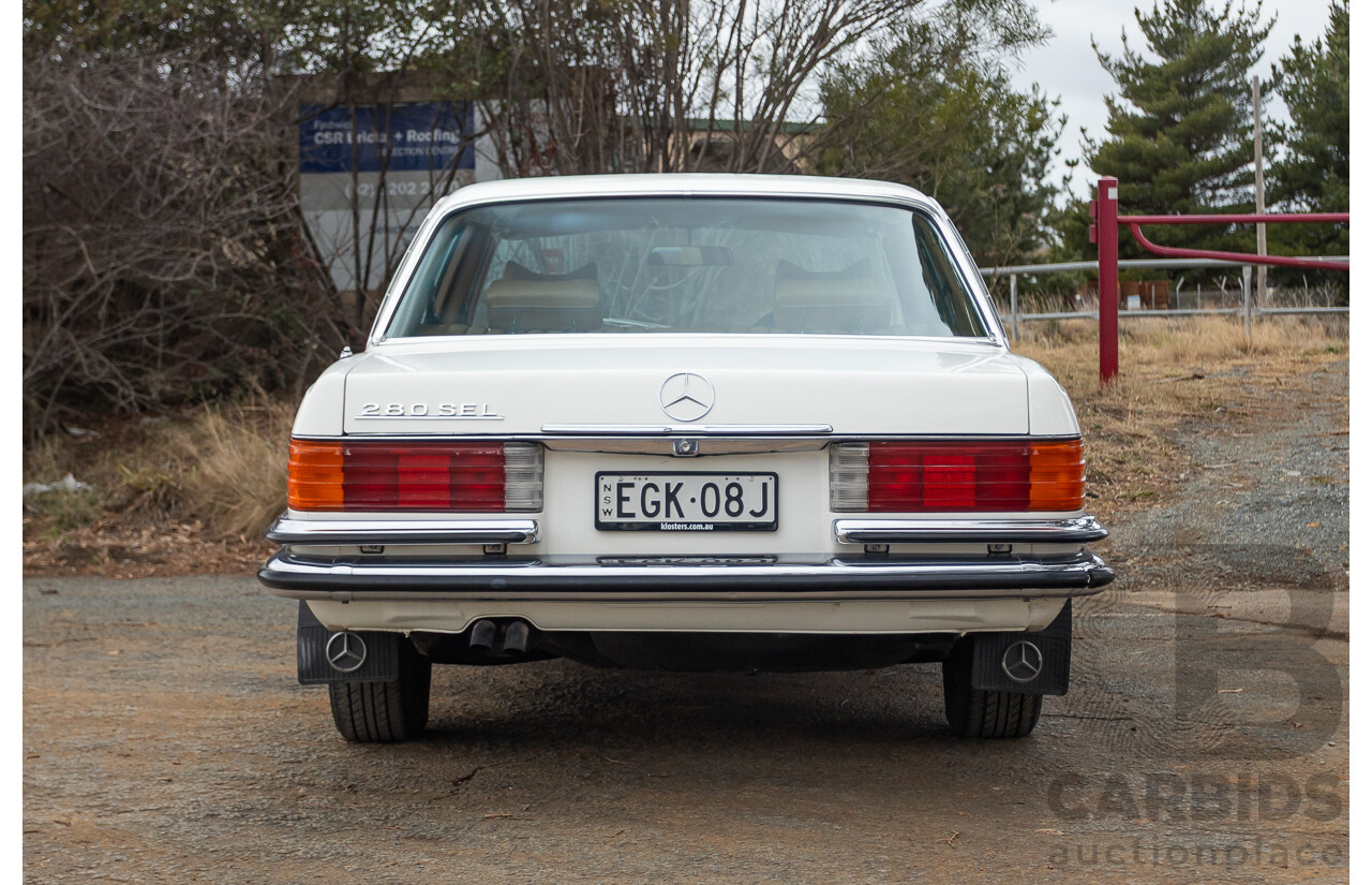 6/1980 Mercedes Benz 280 SEL W116 4d Sedan White 2.8L