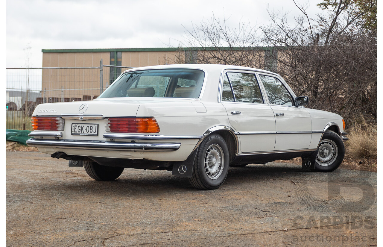 6/1980 Mercedes Benz 280 SEL W116 4d Sedan White 2.8L
