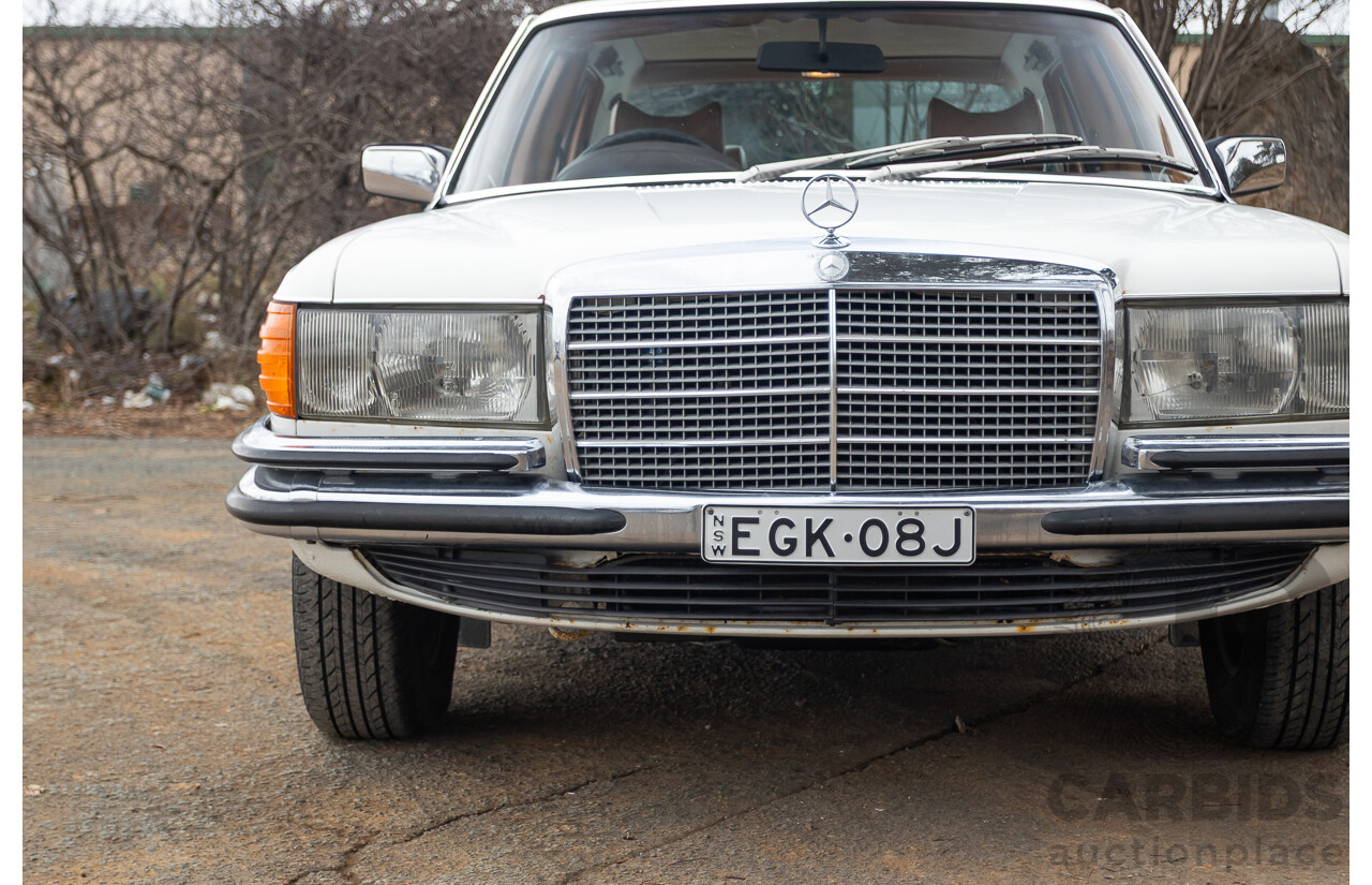 6/1980 Mercedes Benz 280 SEL W116 4d Sedan White 2.8L